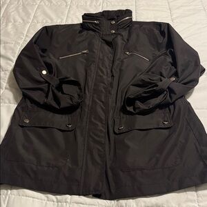 Style and co black lightweight rain jacket
